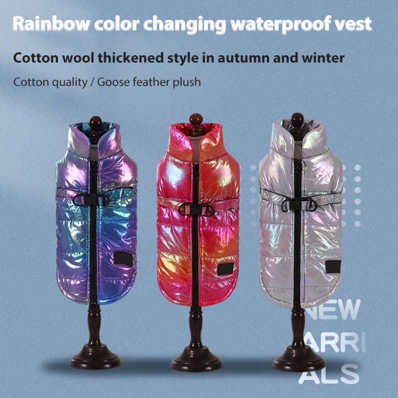 Madinga liemenė šunų striukė su užtrauktuku užtraukiama Šunų liemenė Fleece striukė su dvigubu D žiedo pavadėliu Žieminiai šunų drabužiai mažiems vidutinio dydžio šunims