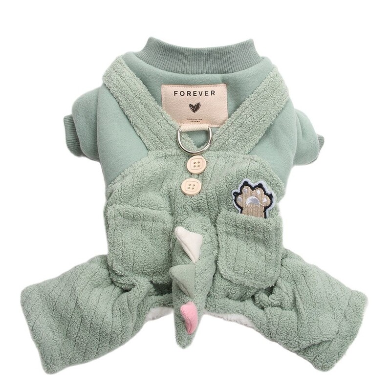 Mājdzīvnieku suņu kombinezons, dinozauru dizains ziemas mētelis Jaket mājdzīvnieku suņu apģērbs, apģērbs