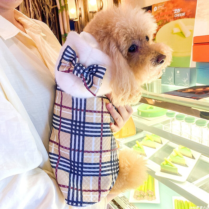 1PC odjeća za kućne ljubimce, zimska, baršunasta, pamučna jakna s debelim mašnama, pogodna za male i srednje velike pse