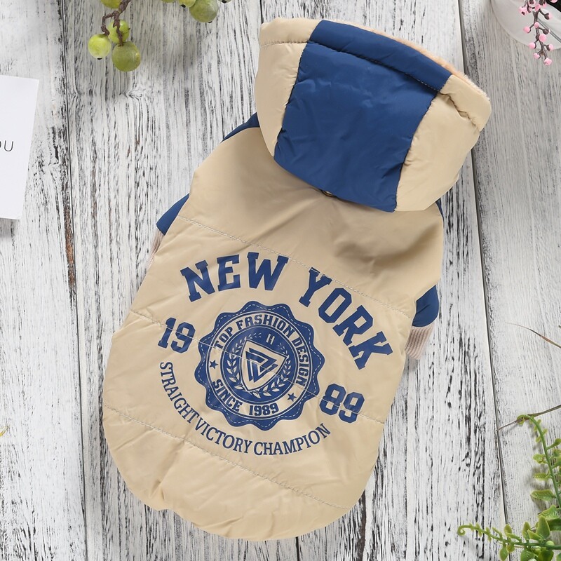 Sportiškas žiemos šiltas naminių gyvūnėlių gobtuvas šunų paltas dideliems šunims ir mažiems vidutiniams gyvūnams dvikojėms kačių paltai Striukės Prancūzų buldogų prekės