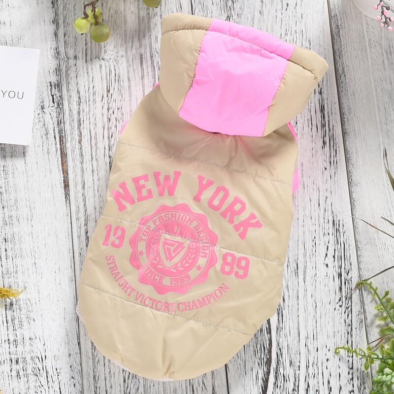 Sportiškas žiemos šiltas naminių gyvūnėlių gobtuvas šunų paltas dideliems šunims ir mažiems vidutiniams gyvūnams dvikojėms kačių paltai Striukės Prancūzų buldogų prekės