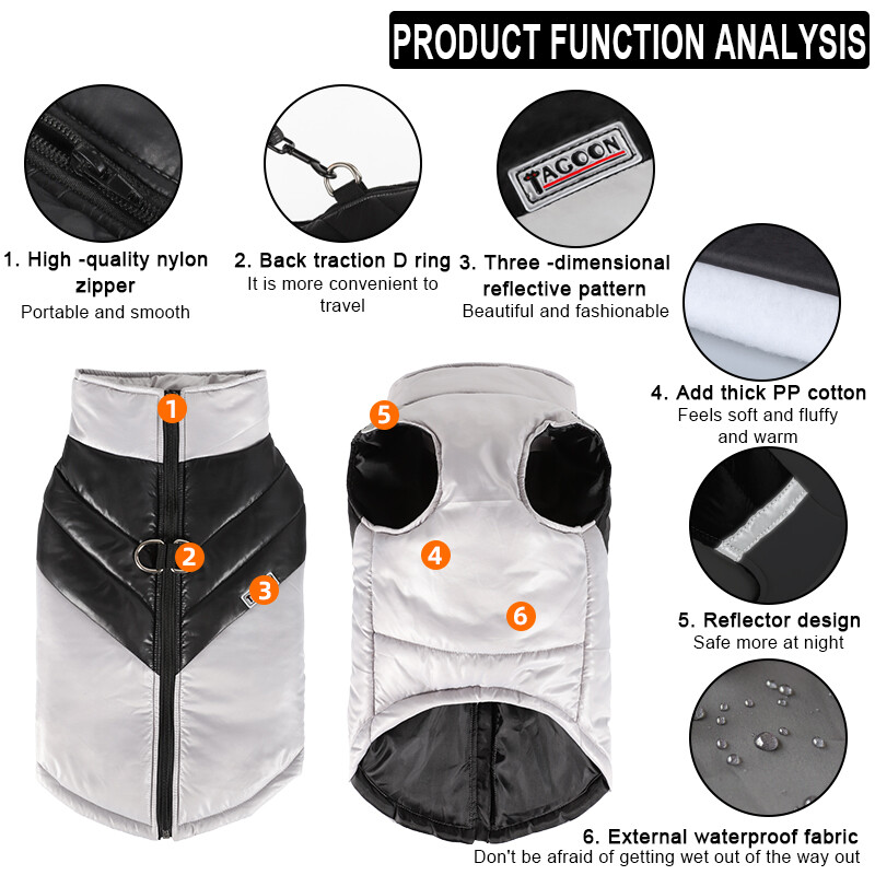 Mājas suņa jaka ar zirglietām Ziemas silts suņu apģērbs Labradora ūdensizturīgs suņa mētelis Čivavas franču buldoga kostīms