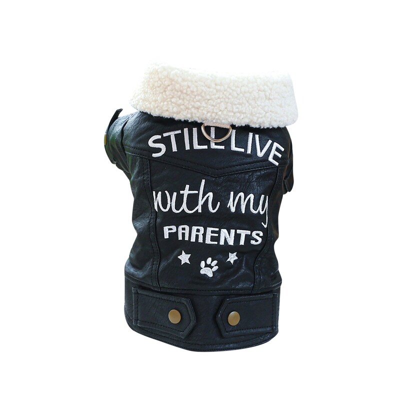 Pet Circle Šuns Kačių Drabužiai Storas Storas Paminkštintas Kailis Good Son Oda Naminių gyvūnėlių drabužių kabykla