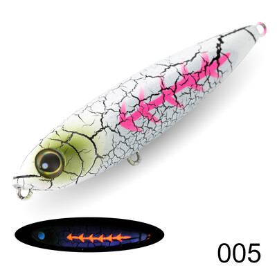 D1 Topwater 3DR pieštukas žvejybos masalas 80 mm/100 mm Walk The Dog paviršinis masalas, atspindintis plūduriuojantis masalas, skirtas ešerių žvejybos reikmenims