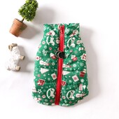 Šilti naminių gyvūnėlių drabužiai mažam šuniui kalėdinė liemenė rudens žiemos šunų paltai Miela spausdinta augintinio striukė nuo vėjo atsparus šuniuko kostiumas