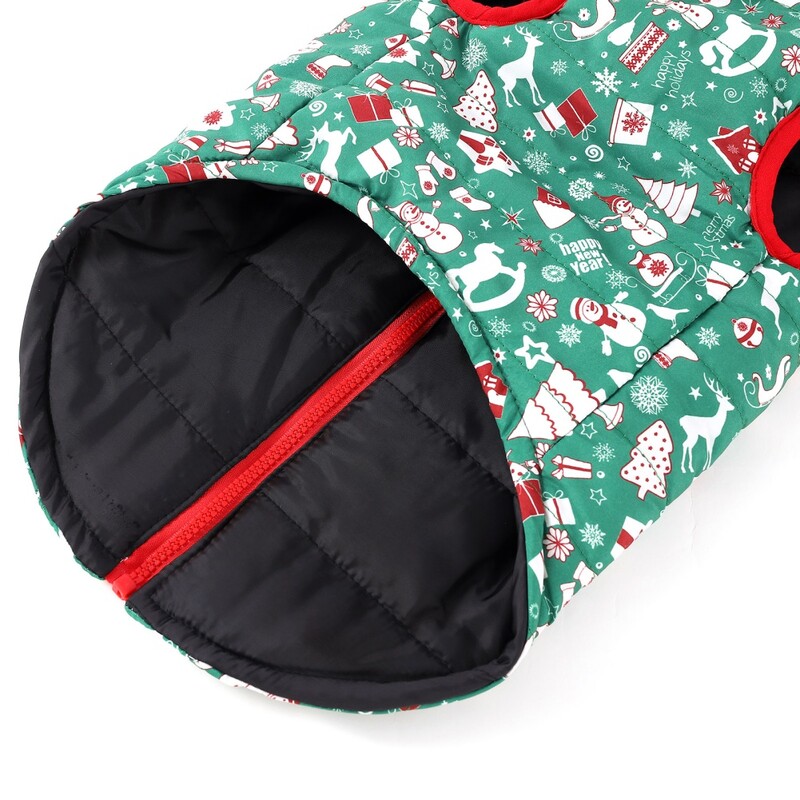 Šilti naminių gyvūnėlių drabužiai mažam šuniui kalėdinė liemenė rudens žiemos šunų paltai Miela spausdinta augintinio striukė nuo vėjo atsparus šuniuko kostiumas