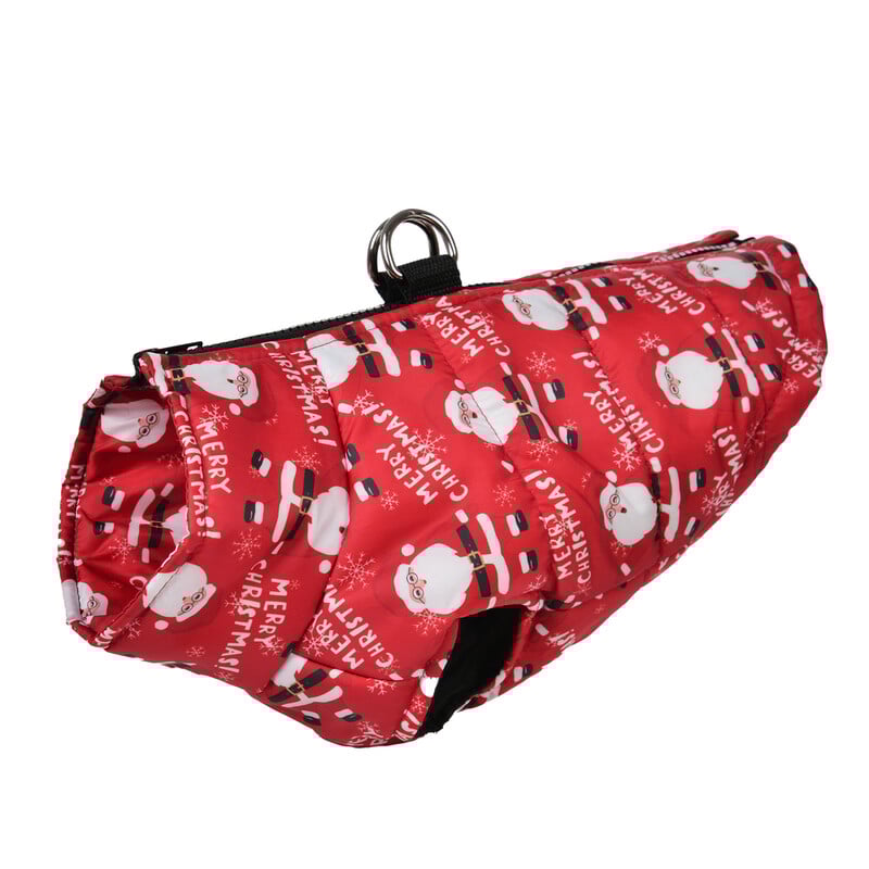 Kalėdiniai šunų drabužiai šuniuko paltas su aukšta apykakle mažiems ir vidutiniams šunims katės liemenė Juokingi briedžio raštai Prancūzų buldogo šnaucerio apranga