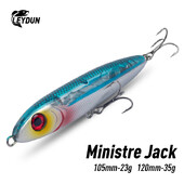 LEYDUN Ministre Jack Stickbait grimstoši zīmuļa makšķerēšanas mānekļi 105 mm 23 g 120 mm 35 g labi peldēšanas vobleri jūras asariem
