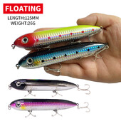 1 vnt 125 mm 26 g Topwater Pencil Walk Doggy Pieštukas Swimbait Spook Dirbtinis masalas paviršiaus Pesca Carp Lydekos žvejybos masalas 9018