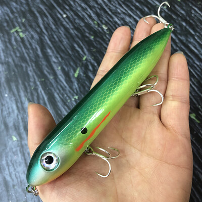 Naluci de pescuit cu creion plutitor mare de 126 mm și 26 g, momeală artificială de pescuit, pentru plimbarea crapului cu câinele, echipament de înot