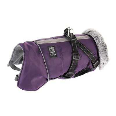 Šunų šiltos striukės Neperšlampama striukė su pakinktais, užtrauktuku, vilnos pamušalu