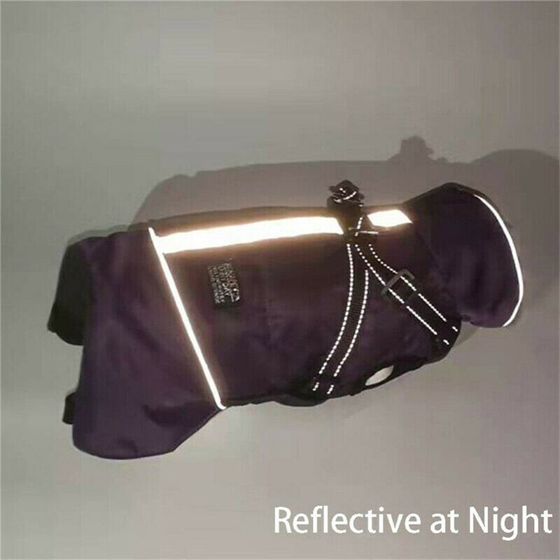 Šunų šiltos striukės Neperšlampama striukė su pakinktais, užtrauktuku, vilnos pamušalu