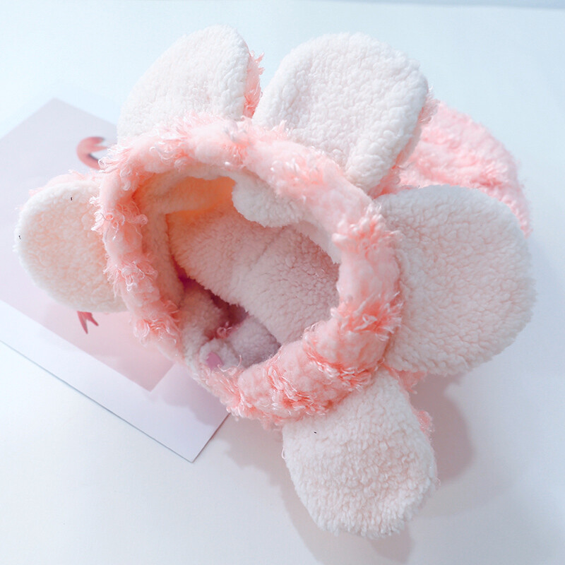 PETCIRCLE šunų drabužiai gėlių kepurė Rožinis šiltas paltas prancūzų buldogui korgi mopso šuniui mažam ir vidutiniam naminiam šuniui su gobtuvu