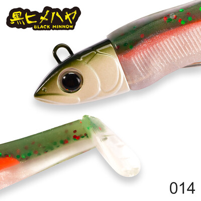 Hunthouse Fishing Black Minnow Lure 7g/12g/25g/40g/60g/90g/120g JIgging Head Minkšti silikoniniai jauko vobleriai Bass Pike Leurre