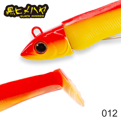 Hunthouse Fishing Black Minnow Lure 7g/12g/25g/40g/60g/90g/120g JIgging Head Minkšti silikoniniai jauko vobleriai Bass Pike Leurre