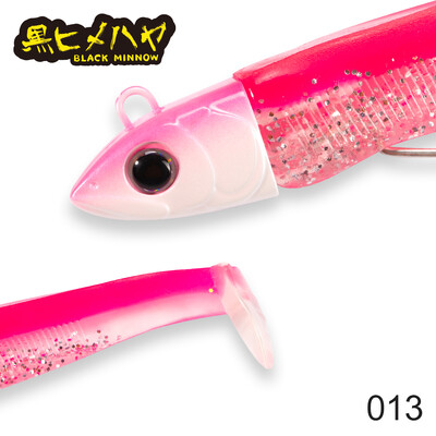 Hunthouse Fishing Black Minnow Lure 7g/12g/25g/40g/60g/90g/120g JIgging Head Minkšti silikoniniai jauko vobleriai Bass Pike Leurre
