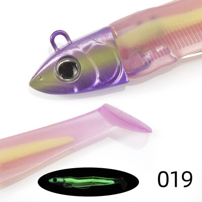 Hunthouse Fishing Black Minnow Lure 7g/12g/25g/40g/60g/90g/120g JIgging Head Minkšti silikoniniai jauko vobleriai Bass Pike Leurre