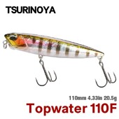 TSURINOYA 110mm 20,5g Topwater plūduriuojantis pieštukas žvejybos masalas DW58 Dog Walk Crank Wobbler Stickbait Minnow Hard jaukas lydekoms ešeriams