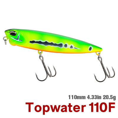 TSURINOYA 110mm 20,5g Topwater plūduriuojantis pieštukas žvejybos masalas DW58 Dog Walk Crank Wobbler Stickbait Minnow Hard jaukas lydekoms ešeriams