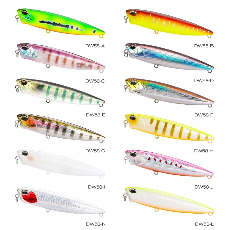 TSURINOYA 110mm 20,5g Topwater plūduriuojantis pieštukas žvejybos masalas DW58 Dog Walk Crank Wobbler Stickbait Minnow Hard jaukas lydekoms ešeriams