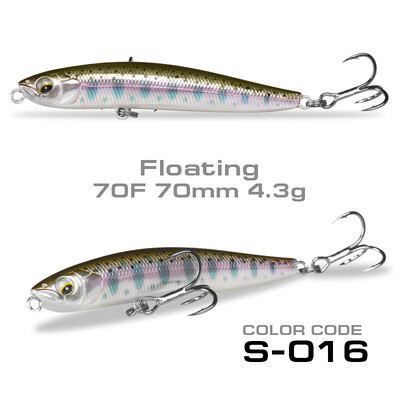 70 mm10 g voblerio skęstantis masalas Stickbait Minnow žvejybos masalas, 4,3 g plaukiojantis pieštukinis masalas, skirtas ešerių žvejybai
