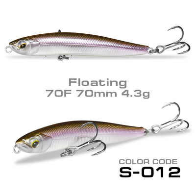 70 mm10 g voblerio skęstantis masalas Stickbait Minnow žvejybos masalas, 4,3 g plaukiojantis pieštukinis masalas, skirtas ešerių žvejybai