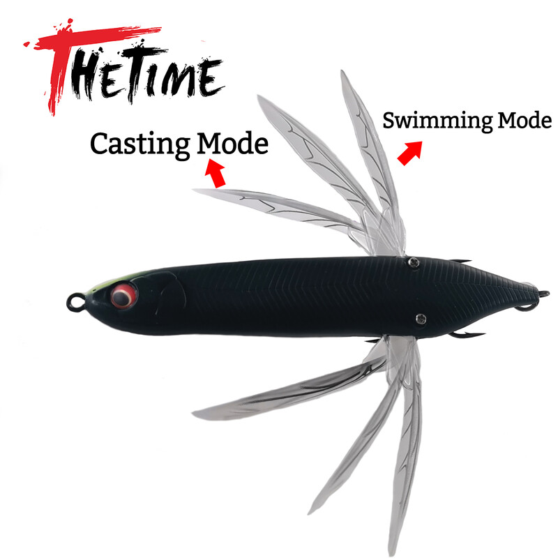 2023 m. naujas Dragonfly Topwater Stickbait 80 mm 6,5 g paviršinis buzzbait vikšrinis masalas dirbtinio paviršiaus pieštuko masalas bosui