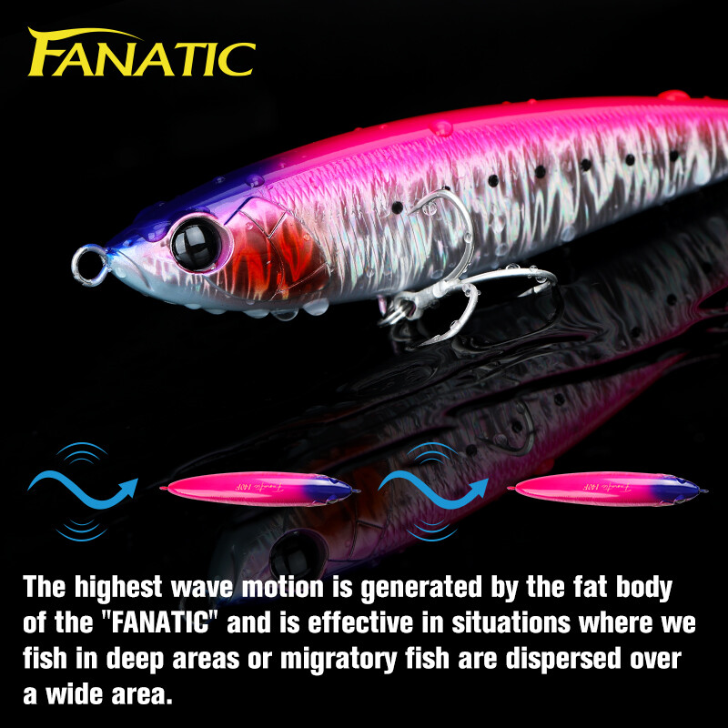 TSURINOYA 140F Viršutinio vandens lazdelės masalas FANATIC 140 mm 46 g giliose vietose žvejybai laivu sūriame vandenyje, kietiems masalams, plūduriuojantis pieštukas