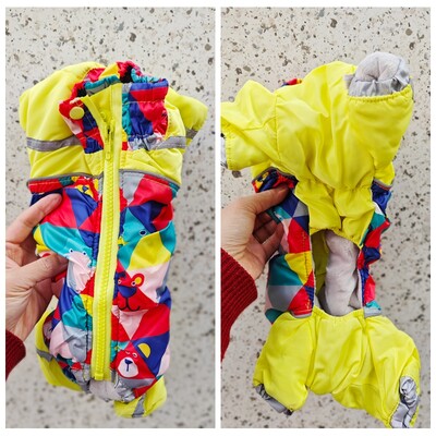 Violetiniai sniego drabužiai su užtrauktuku šunims aukštu kaklu, ypač šilti, S dydis su nuolaida Pet Down sportinis kostiumas Little Animal Cleanup Supplies