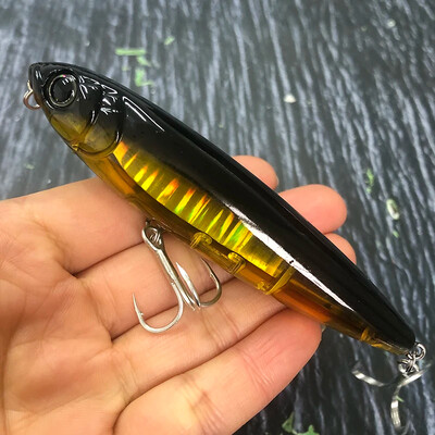 TSUYOKI 3DR Pencil Topwater Lure 100mm 17g Walk The Dog Površinski mamac Reflektirajući Flash StickBait za brancina Yo-zuri ribolov 2024