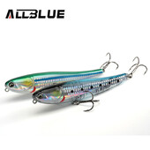 ALLBLUE BULLET MULLET 80mm/100mm Topwater Pencil Surface Walker Plaukiojantis žvejybos masalas Walk the Dog Saltwater Bass Kietas masalas