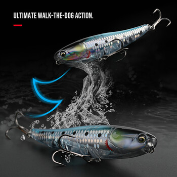 ALLBLUE BULLET MULLET 80mm/100mm Topwater Pencil Surface Walker Плаваща риболовна примамка Walk The Dog Saltwater Bass Hard Bait