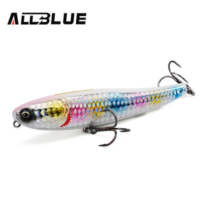 ALLBLUE BULLET MULLET 80mm/100mm Topwater Pencil Surface Walker Plaukiojantis žvejybos masalas Walk the Dog Saltwater Bass Kietas masalas