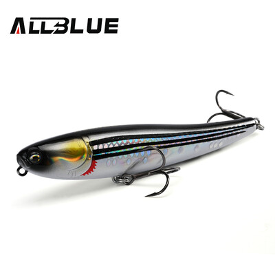 ALLBLUE BULLET MULLET 80mm/100mm Topwater Pencil Surface Walker Plaukiojantis žvejybos masalas Walk the Dog Saltwater Bass Kietas masalas