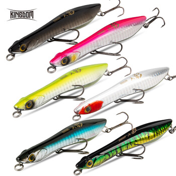 Kingdom Surf-Dogger Popper Pencil Fishing Lures Плаващи потъващи воблери Изкуствени пластмасови твърди примамки за лаврак pesca Lure