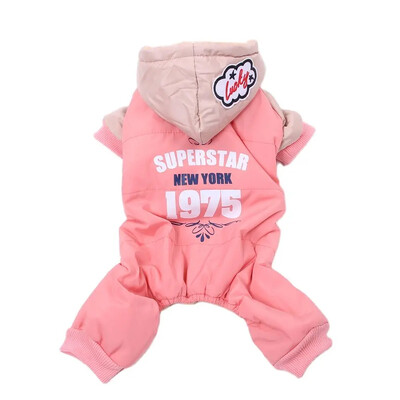 Šunų katės šiltas kombinezonas, gobtuvas nuo vėjo, drabužiai naminiams gyvūnėliams šuniukų paltukų striukės apranga šunims katėms maža vidutinė