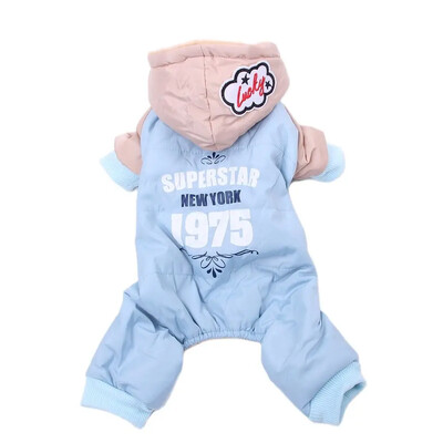 Šunų katės šiltas kombinezonas, gobtuvas nuo vėjo, drabužiai naminiams gyvūnėliams šuniukų paltukų striukės apranga šunims katėms maža vidutinė