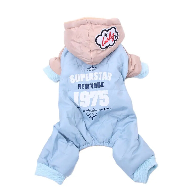 Šunų katės šiltas kombinezonas, gobtuvas nuo vėjo, drabužiai naminiams gyvūnėliams šuniukų paltukų striukės apranga šunims katėms maža vidutinė