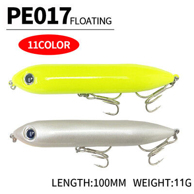 1 бр. 100 mm 11 g стръв за молив Topwater Walk Dog Isca Artificial Surface Stickbait плаващ шаран бас примамка риболовни воблери 9017