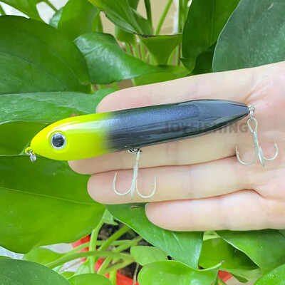 1vnt 100mm 11g pieštuko masalas Topwater Walk Dog Isca dirbtinio paviršiaus Stickbait plūduriuojantis karpių ešerių masalas žvejybos vobleriai 9017