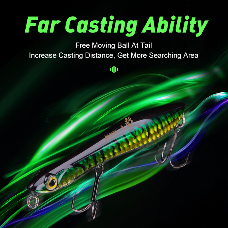 „Kingdom Pencil Popper“ žvejybos masalas „Snake Head“ plaukiojantis vobleriai, skęstantis dirbtinis kietas masalas, žūklės reikmenys ešerių lydekoms