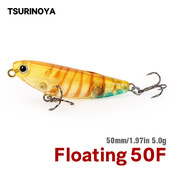 TSURINOYA 50mm 5g plaukiojantis pieštukas žvejybos masalas DW62 Topwater dirbtinis kietas masalas lydekai ešeriai upėtakiai Jerkbait vobleris