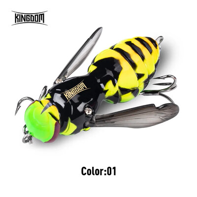 Kingdom Wasp Crawl Bait Artificial 4.2g 40mm Floating Insect Bionic Fishing Lure Swimbaits Hard Baits Bass Carp Pike Fishing