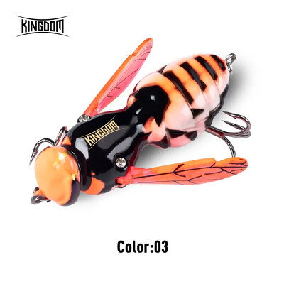 Kingdom Wasp Crawl Bait Artificial 4.2g 40mm Floating Insect Bionic Fishing Lure Swimbaits Hard Baits Bass Carp Pike Fishing