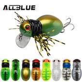 ALLBLUE FATSO SPIDER Topwater Shallow Crankbait 41MM 6,2G Ripojošs kukaiņu makšķerēšanas māneklis Voblera ēsma Saldūdens Bass līdakas piederumi