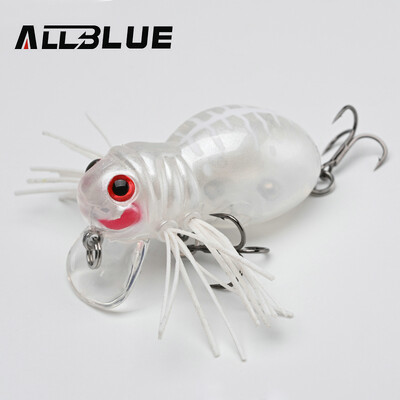 ALLBLUE FATSO SPIDER Topwater Shallow Crankbait 41MM 6,2G Ripojošs kukaiņu makšķerēšanas māneklis Voblera ēsma Saldūdens Bass līdakas piederumi