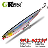 GREENSPIDER jauni zīmuļu makšķerēšanas mānekļi mākslīgās spieķu ēsmas virsmas staigātāji peldošas makšķerēšanas ēsmas 115 mm/13,5 g Bass Pesca