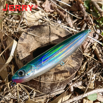 Jerry Surface Pencil Floating Lure 110mm/4,5in Topwater Stickbait Rattling Rock Spinning Fishing Твърда стръв за риболов на лаврак