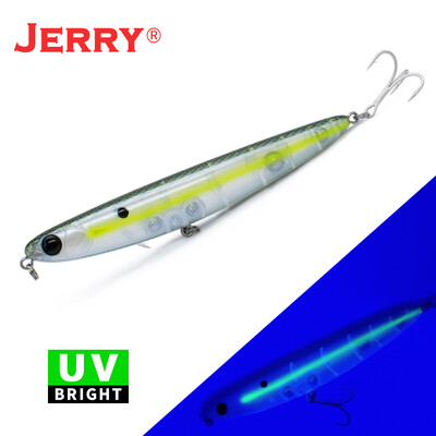 „Jerry Surface“ pieštukas, plaukiojantis masalas, 110 mm/4,5 colio „Topwater Stickbait“ barškantis uolienų spiningas žvejybos kietas masalas, skirtas ešerių žvejybai