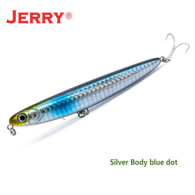 „Jerry Surface“ pieštukas, plaukiojantis masalas, 110 mm/4,5 colio „Topwater Stickbait“ barškantis uolienų spiningas žvejybos kietas masalas, skirtas ešerių žvejybai